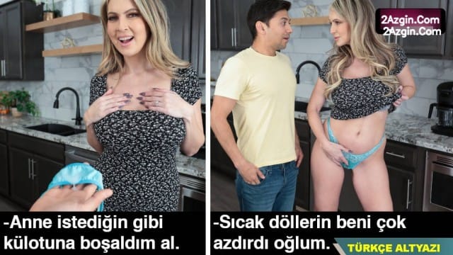 Sapık milf delikanlının tangasına boşalmasını istedi